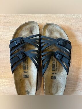 Birkenstock Black Multi-Strap Cork Footbed Sandals